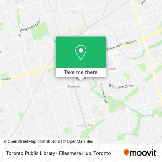 Toronto Public Library - Ellesmere Hub map