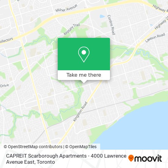 CAPREIT Scarborough Apartments - 4000 Lawrence Avenue East map