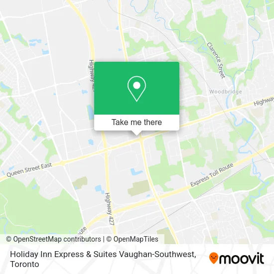 Holiday Inn Express & Suites Vaughan-Southwest map