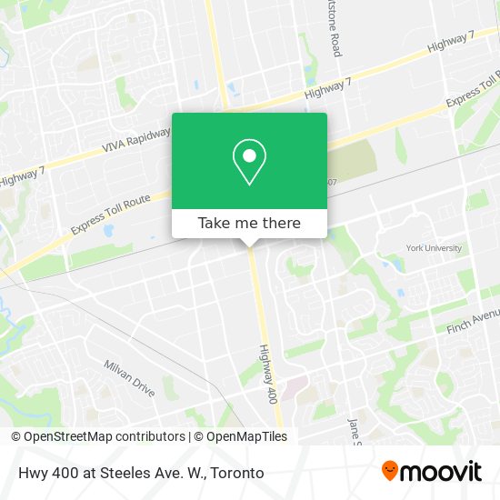 Hwy 400 at Steeles Ave. W. map