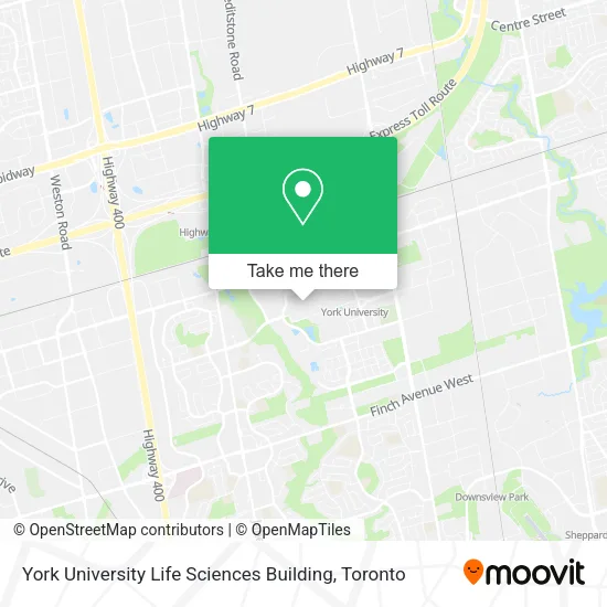 York University Life Sciences Building map