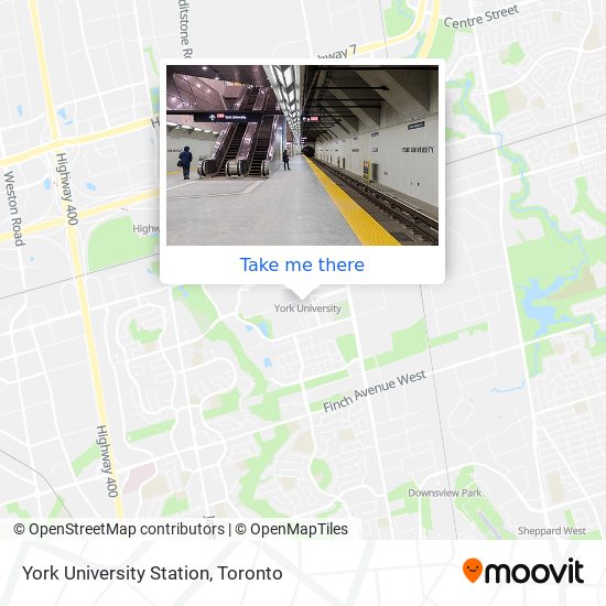 York University Station map