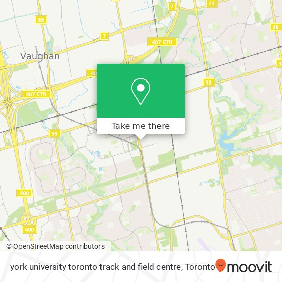 york university toronto track and field centre map