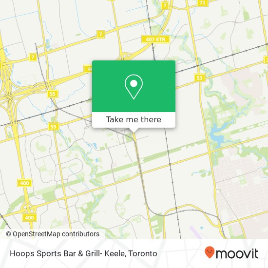 Hoops Sports Bar & Grill- Keele map