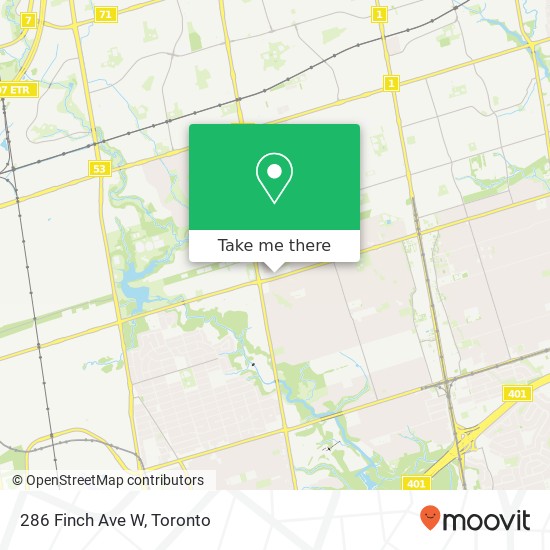 286 Finch Ave W map