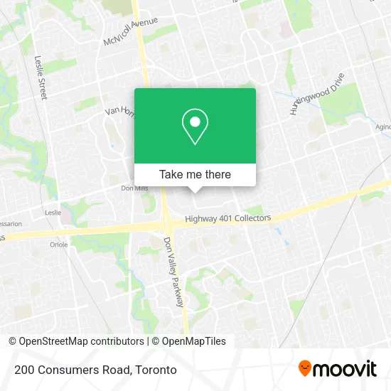 200 Consumers Road map