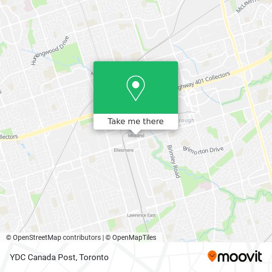 YDC Canada Post map