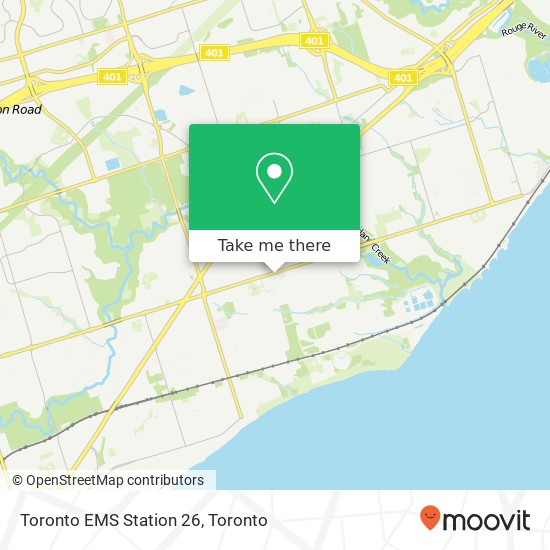 Toronto EMS Station 26 map