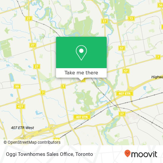 Oggi Townhomes Sales Office map