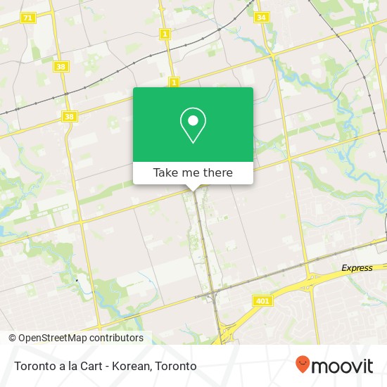 Toronto a la Cart - Korean map