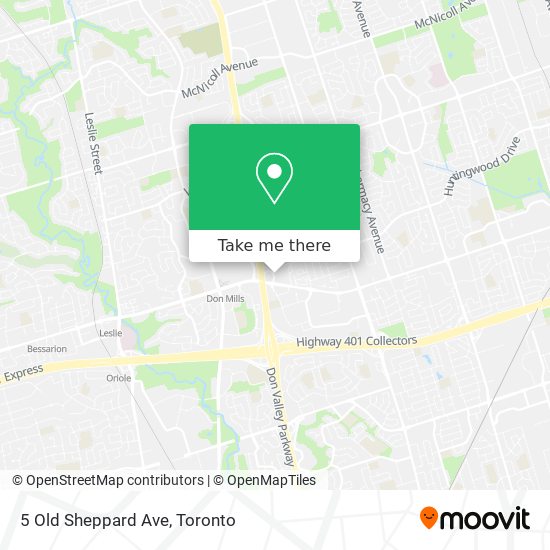 5 Old Sheppard Ave map