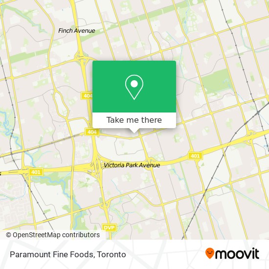 Paramount Fine Foods map