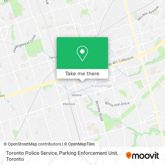 Toronto Police Service, Parking Enforcement Unit map