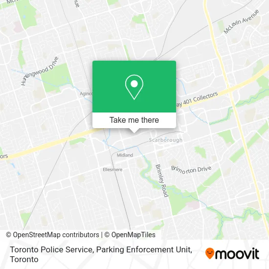 Toronto Police Service, Parking Enforcement Unit map