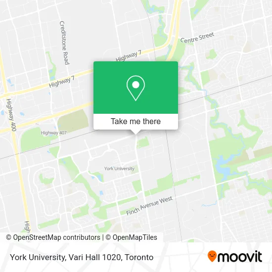 York University, Vari Hall 1020 map