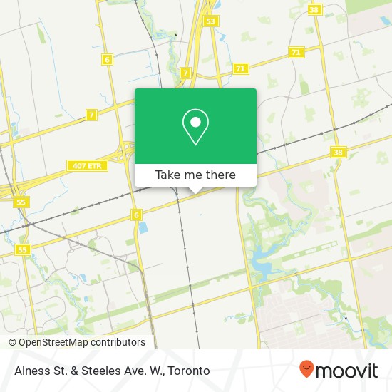 Alness St. & Steeles Ave. W. map