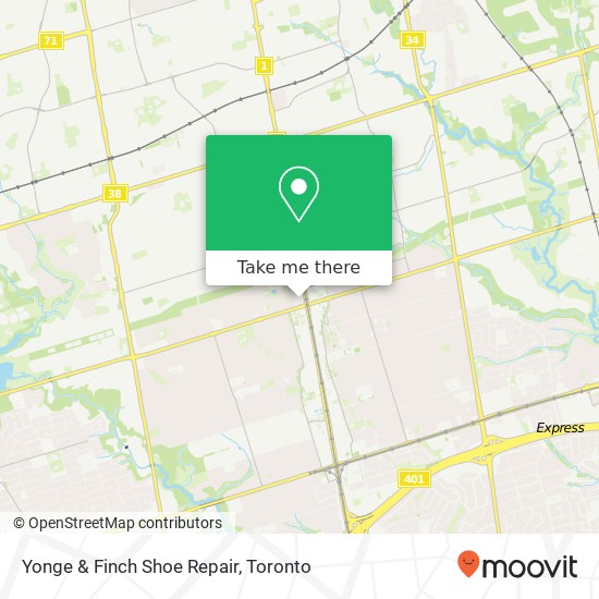 Yonge & Finch Shoe Repair map