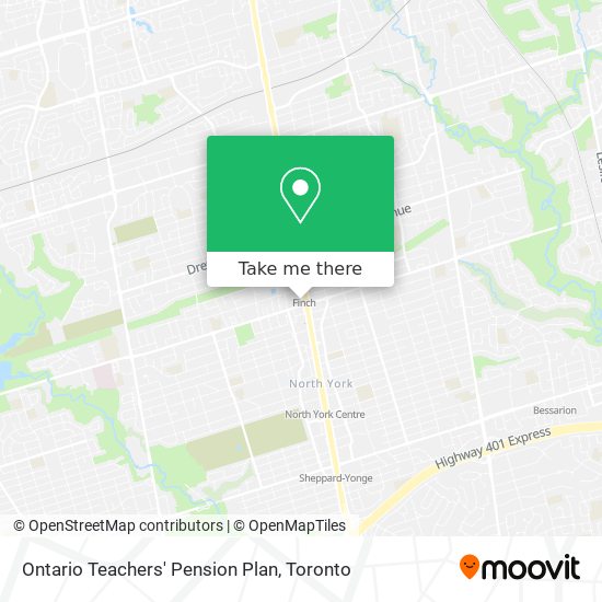Ontario Teachers' Pension Plan map