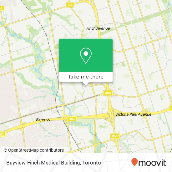 Bayview-Finch Medical Building map