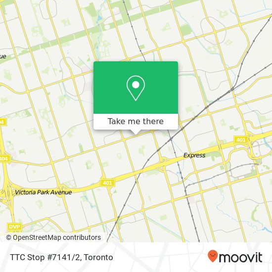 TTC Stop #7141/2 map