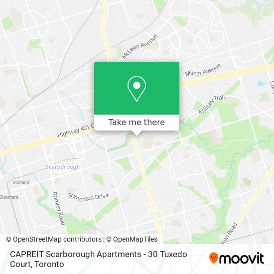CAPREIT Scarborough Apartments - 30 Tuxedo Court map