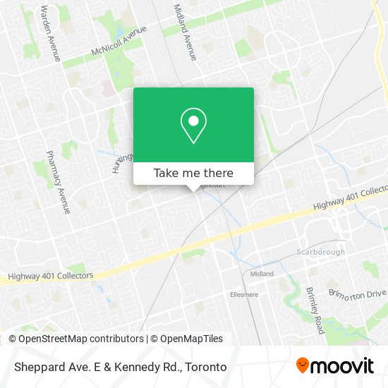 Sheppard Ave. E & Kennedy Rd. map
