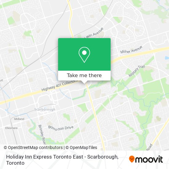 Holiday Inn Express Toronto East - Scarborough map