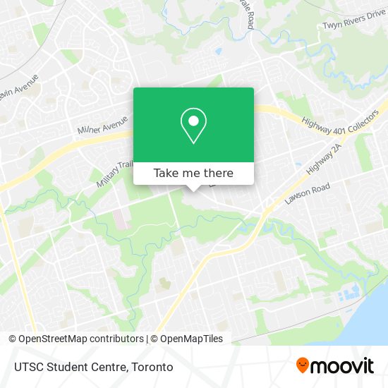 UTSC Student Centre map