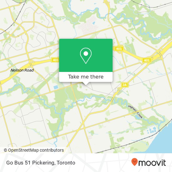 Go Bus 51 Pickering map