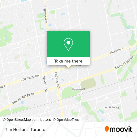 Tim Hortons map