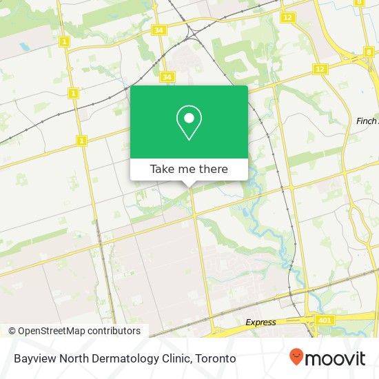 Bayview North Dermatology Clinic map