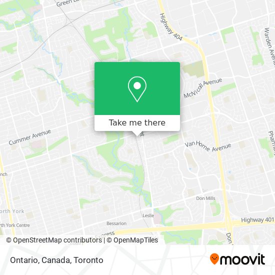 Ontario, Canada map