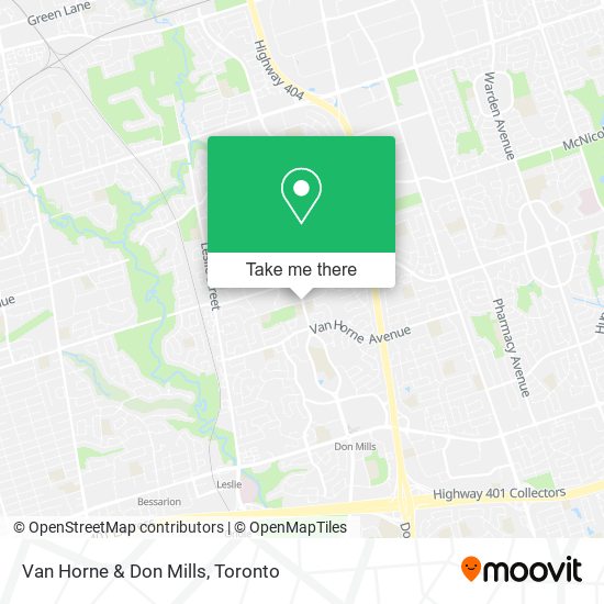 Van Horne & Don Mills map