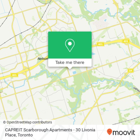 CAPREIT Scarborough Apartments - 30 Livonia Place map