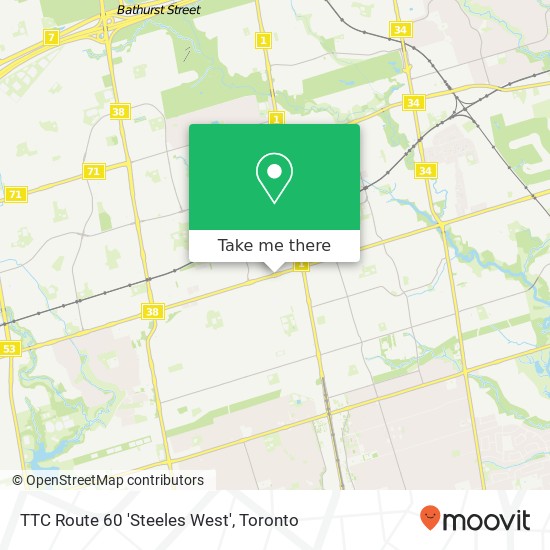 TTC Route 60 'Steeles West' map