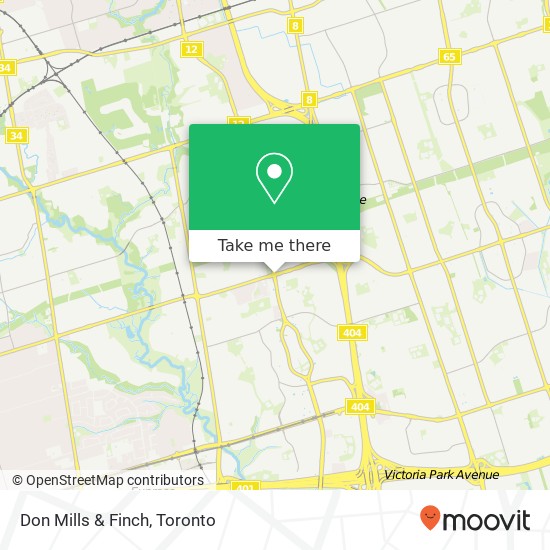 Don Mills & Finch map