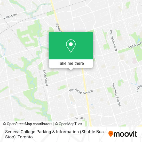 Seneca College Parking & Information (Shuttle Bus Stop) map