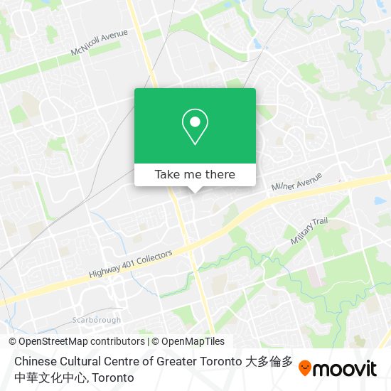 Chinese Cultural Centre of Greater Toronto 大多倫多中華文化中心 map