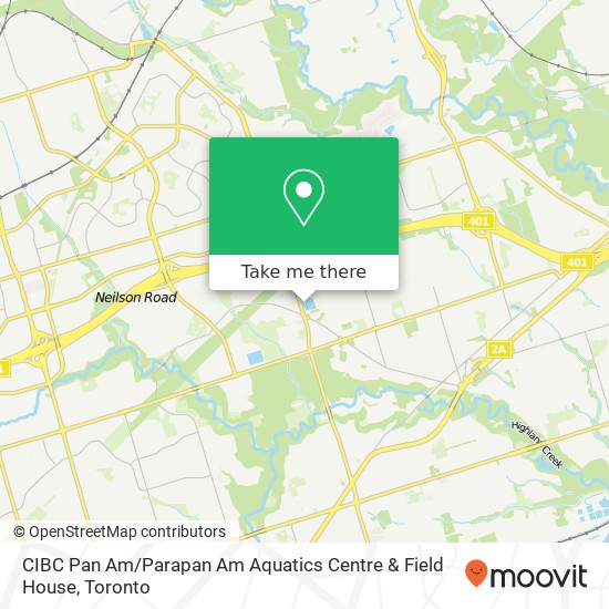 CIBC Pan Am / Parapan Am Aquatics Centre & Field House map