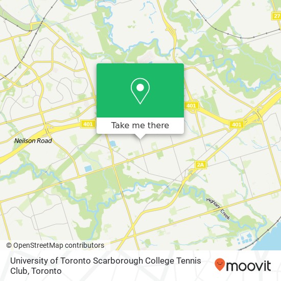 University of Toronto Scarborough College Tennis Club map