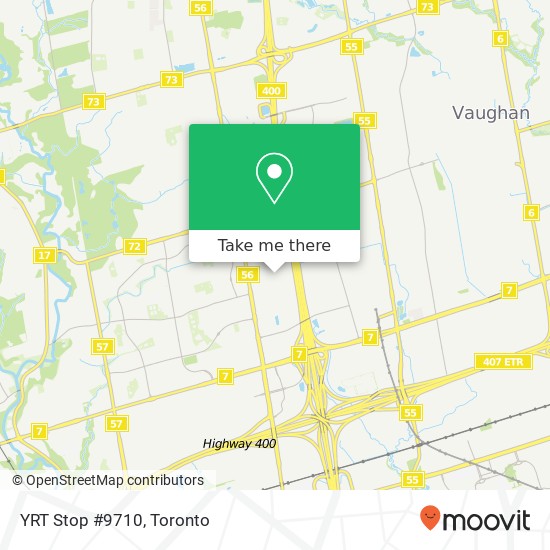 YRT Stop #9710 map