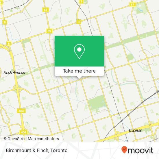 Birchmount & Finch map