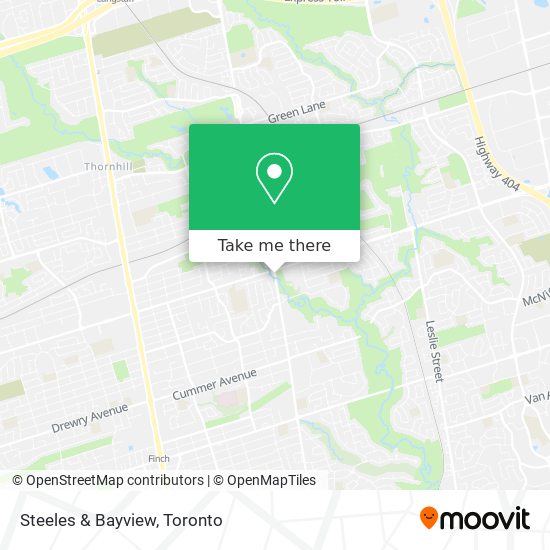 Steeles & Bayview map