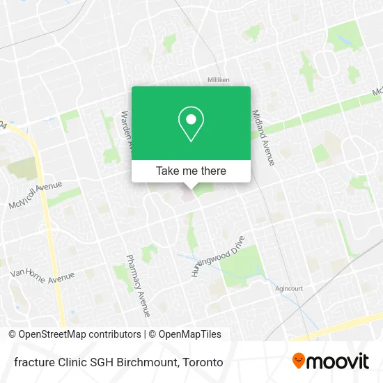fracture Clinic SGH Birchmount map