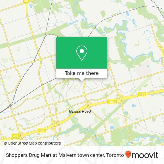 Shoppers Drug Mart at Malvern town center map
