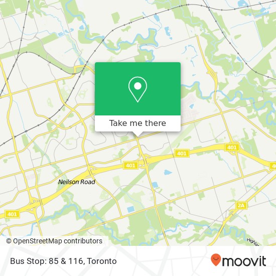 Bus Stop: 85 & 116 map