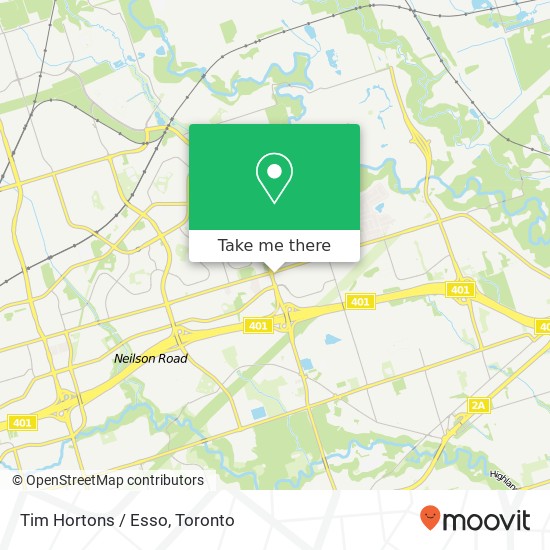 Tim Hortons / Esso map