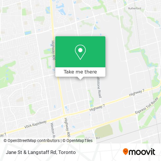 Jane St & Langstaff Rd map