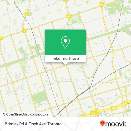 Brimley Rd & Finch Ave map