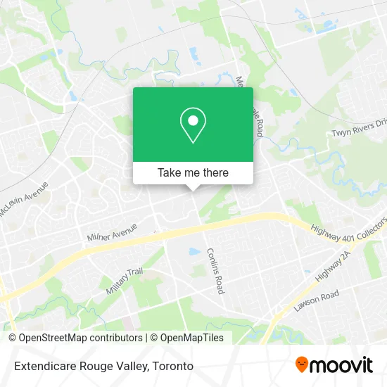 Extendicare Rouge Valley map